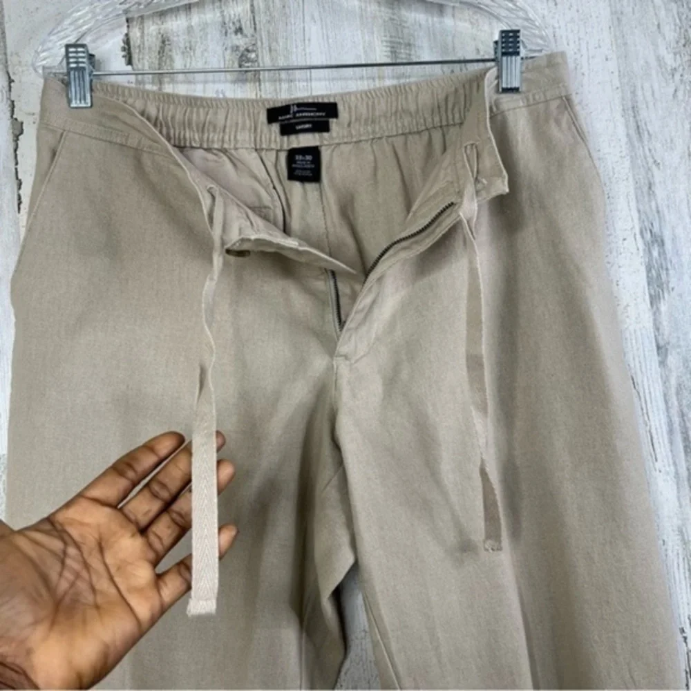 Marc‎ Anthony Luxury Linen Blend Pants Straight Leg Mens Waist 33x30 Nerutral